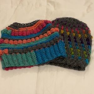 Hand knitted beanies